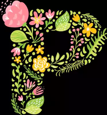 vectores plantilas ALFABETO,FLOR,